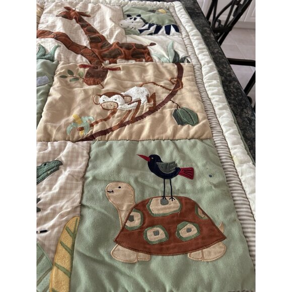 Kidsline Zanzibar Safari-Themed Baby Quilt w/2 Matching window valances - Picture 5 of 16
